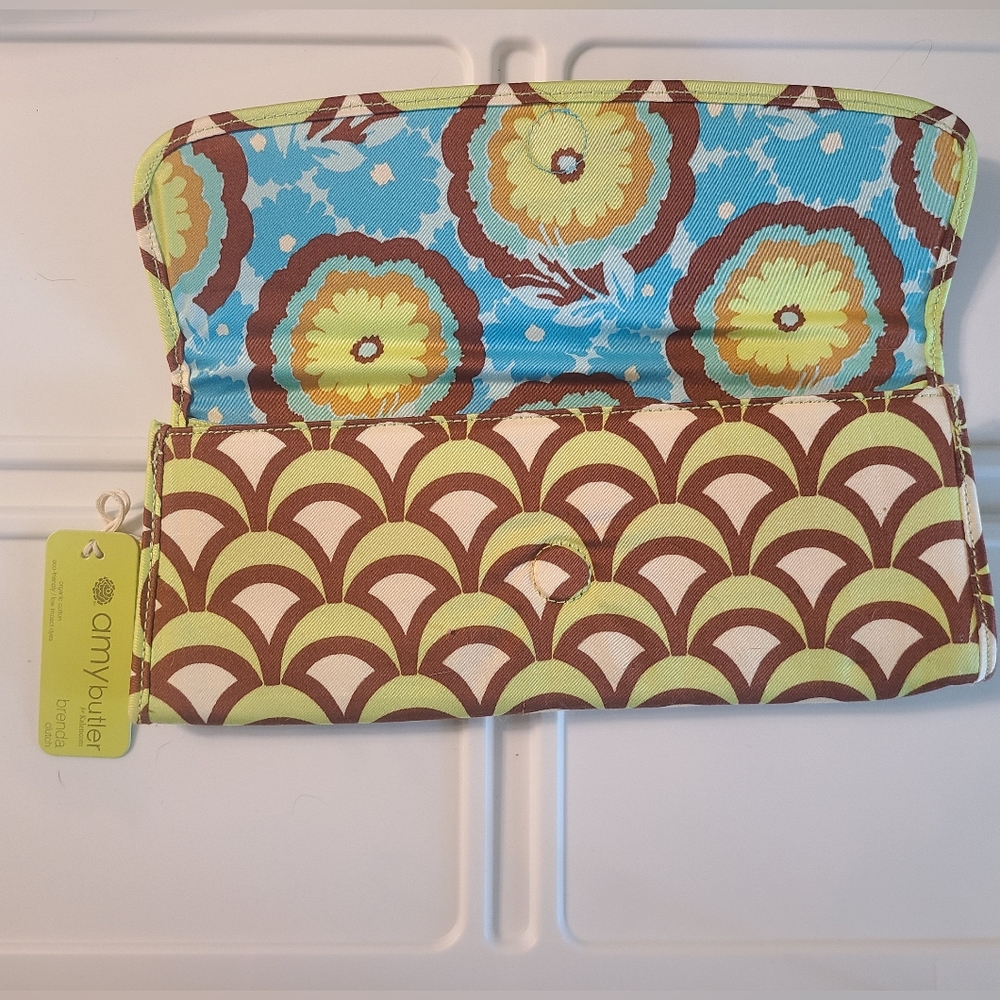 NWT Amy Butler for Kalencom Brenda Clutch in Passion Lily Turquose